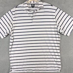 FootJoy Golf Polo Shirt‎ Mens XL Striped Stretch Performance Short Sleeve Top